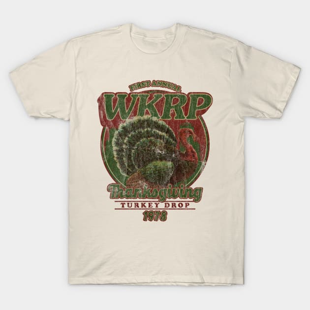 Retro - WKRP TURKEY DROP 1978 T-Shirt by jandamuda99